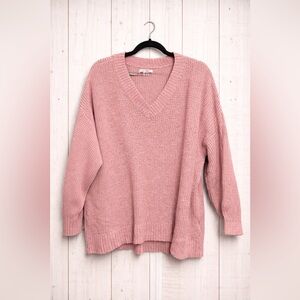 American Eagle Outfitters Soft Pink V-Neck Sweater
